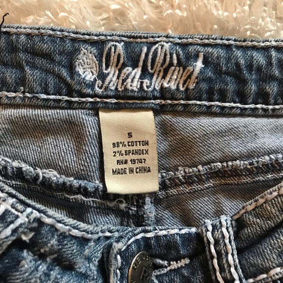 Red Rivet shorts - Picture 2 of 3